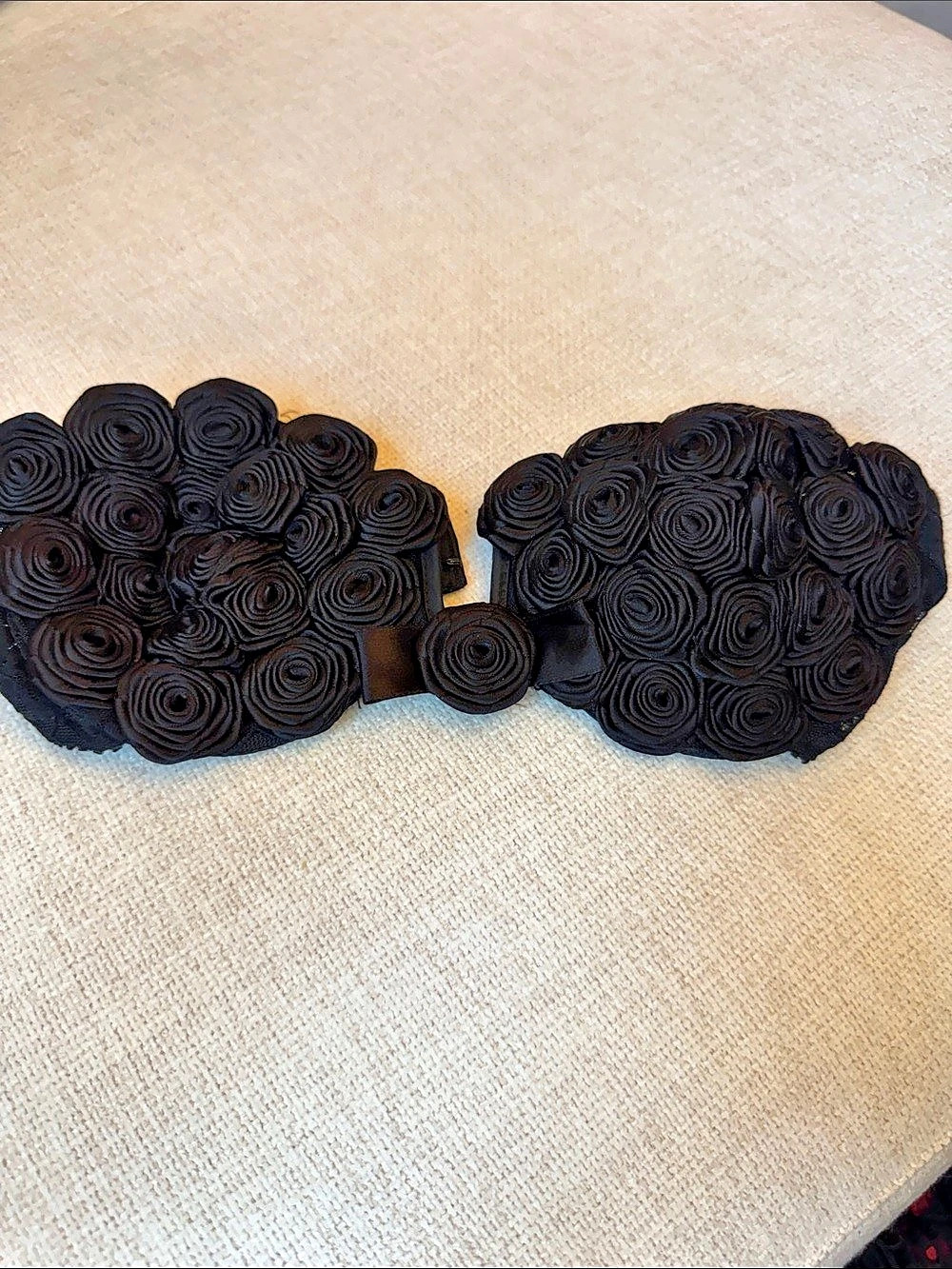 Black Rosette Bra Like New